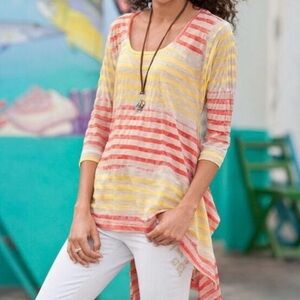 Sundance Yellow and Orange Striped Tunic
